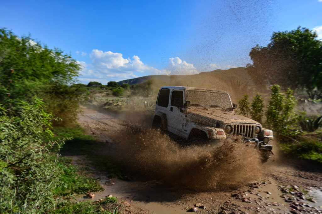 Jeep Off-roading in backcountry