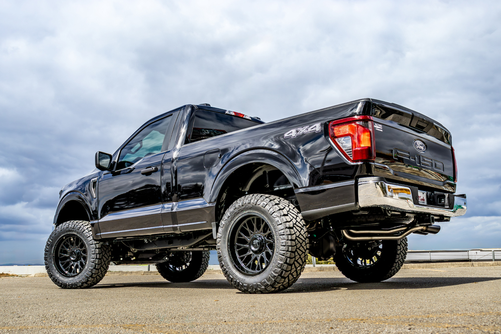 Back of a Black F-150 