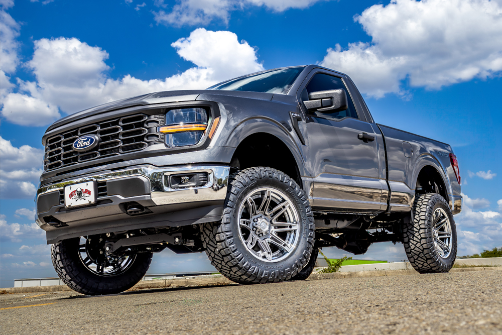 Front of a grey F-150