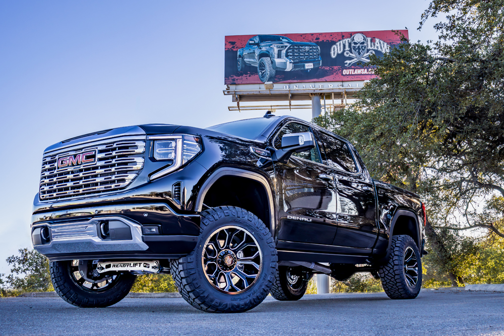 Black GMC truck