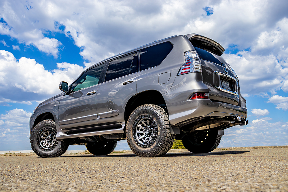 Back view of a grey Lexus SUV