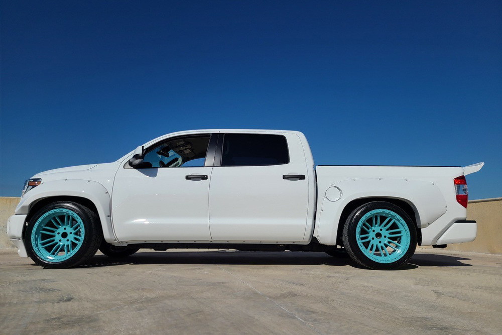 White Tundra side view