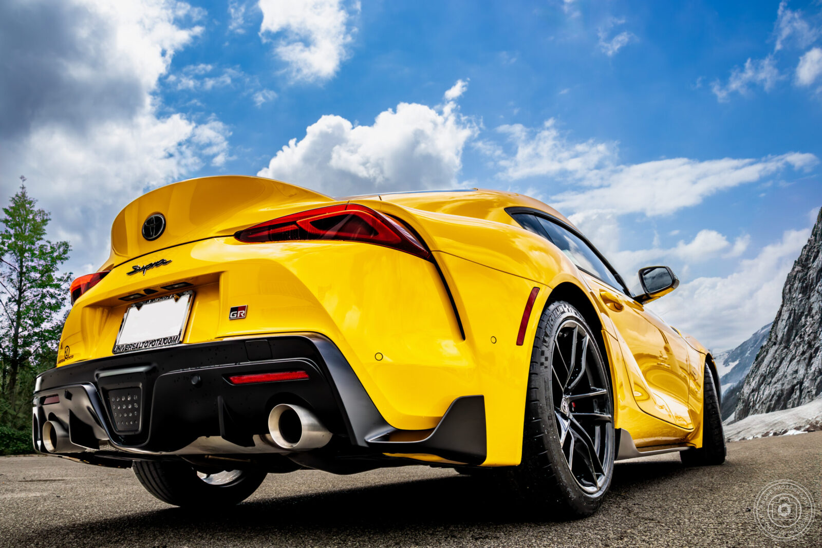 Yellow Wrap on a Toyota