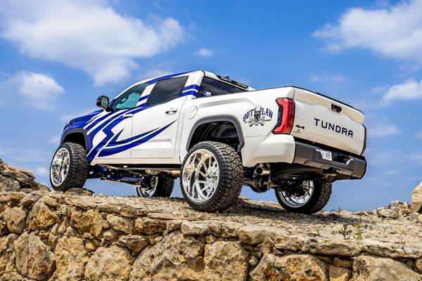 Decal and Outlaw Logo on a Truck
